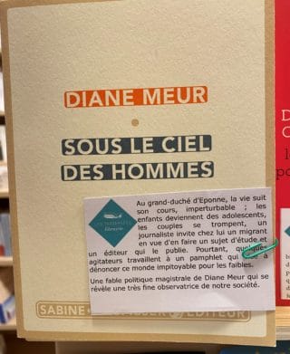 Coup de cœur de la librairie LES TRAVERSÉES (Paris Ve)