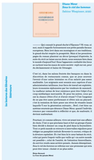 Coup de cœur de la librairie LA COUR DES GRANDS (Metz) – Initiales magazine